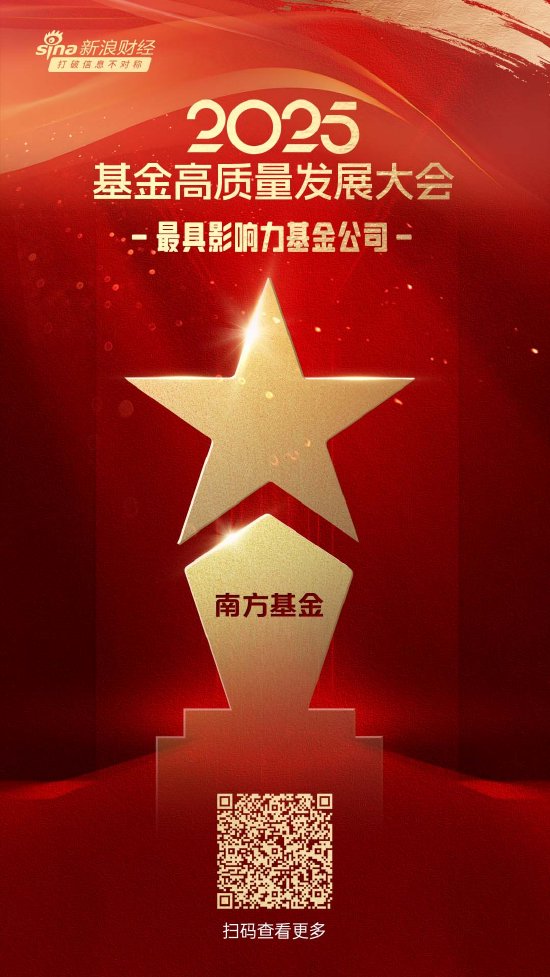 2025公募基金荣誉榜:南方基金获得最具影响力基金公司、最佳投资者教育基金公司等6项大奖