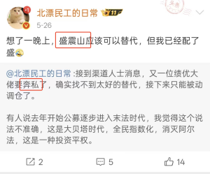 绩优基金大佬奔私，盛震山可平替引关注！前瞻布局黄金板块，不追热点，专注挖掘逆周期投资机会