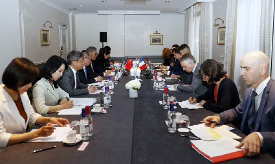 商务部部长王文涛会见法国欧洲和外交部外贸部长级代表圣-马丁