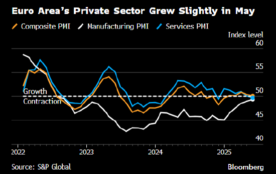 欧元区私营部门经济活动意外小幅增长 抵御了美国关税的影响