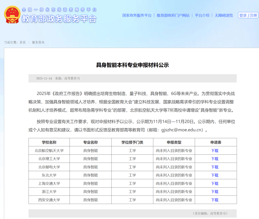 全国首批具身智能本科专业来了！缓解行业“不缺钱但缺人”困境