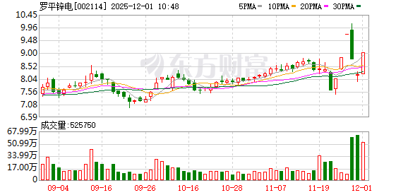 罗平锌电录得5天3板